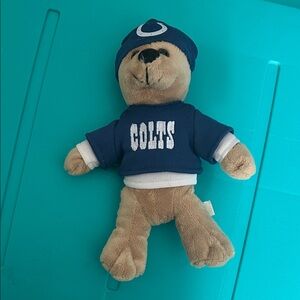 NFL Indianapolis Colts Plush Bear Toy - Blue and Tan